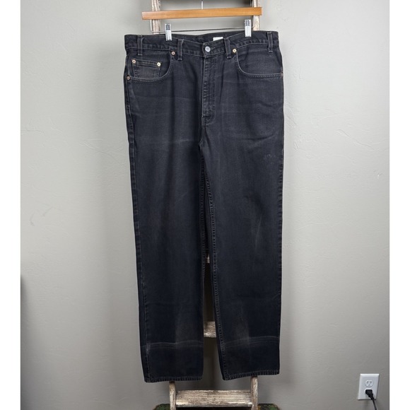 Levi's Other - Vintage 2000 Levi 550 Relax Fit Black Denim Jeans size 38x32.5
